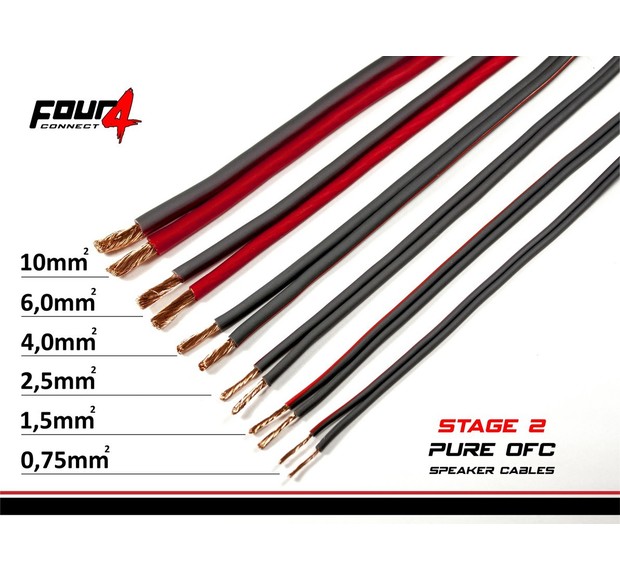 FOUR Connect 4-800237 STAGE2 OFC speaker cable 2x4.0mm2 minispool 15m - 3