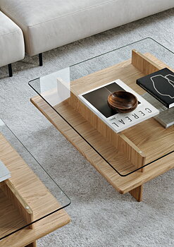 Parallel Coffee table 90 x 90 cm ek Woud