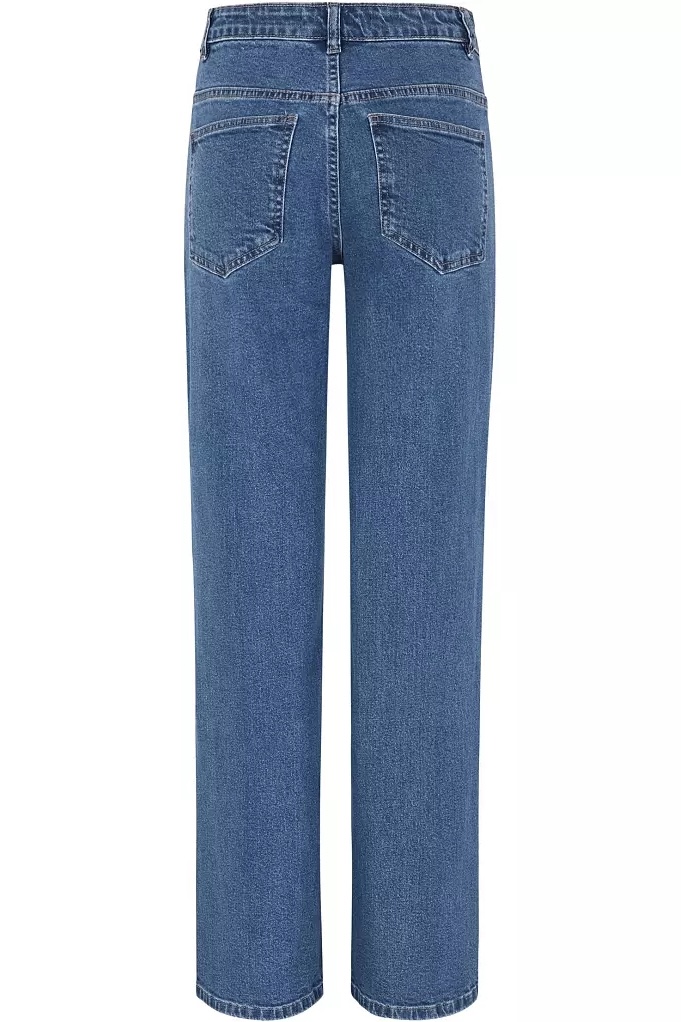 Soft Rebels - Willa Midwaist Wide Jeans Medium Blue Denim Wash - 4
