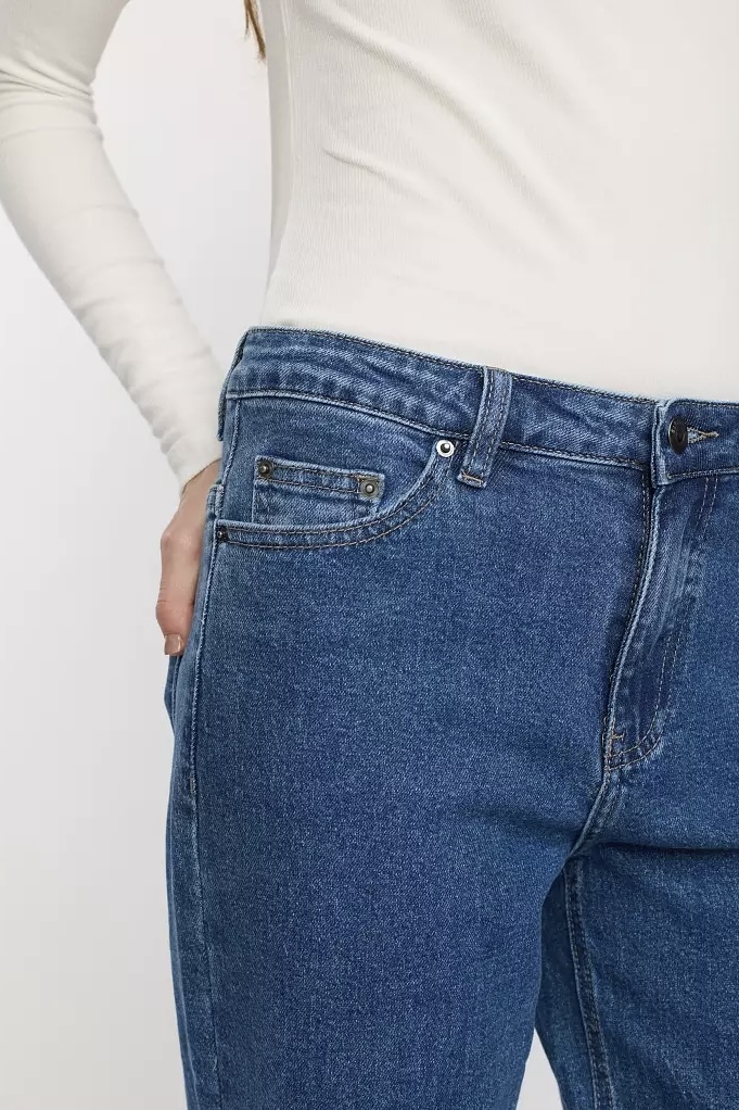 Soft Rebels - Willa Midwaist Wide Jeans Medium Blue Denim Wash - 3