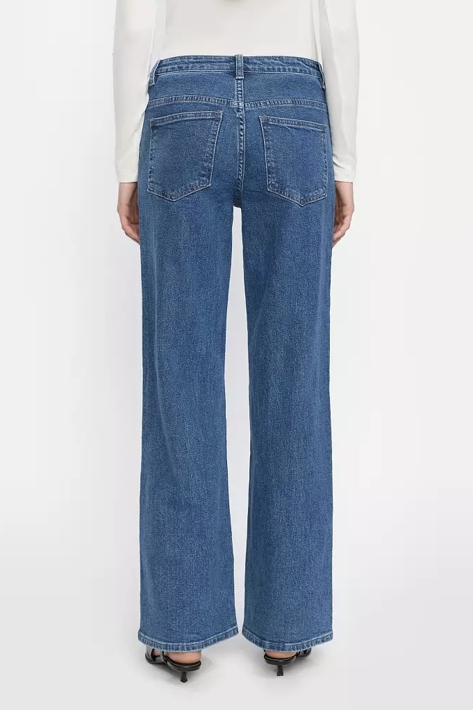 Soft Rebels - Willa Midwaist Wide Jeans Medium Blue Denim Wash - 2