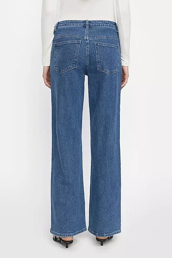 Soft Rebels - Willa Midwaist Wide Jeans Medium Blue Denim Wash