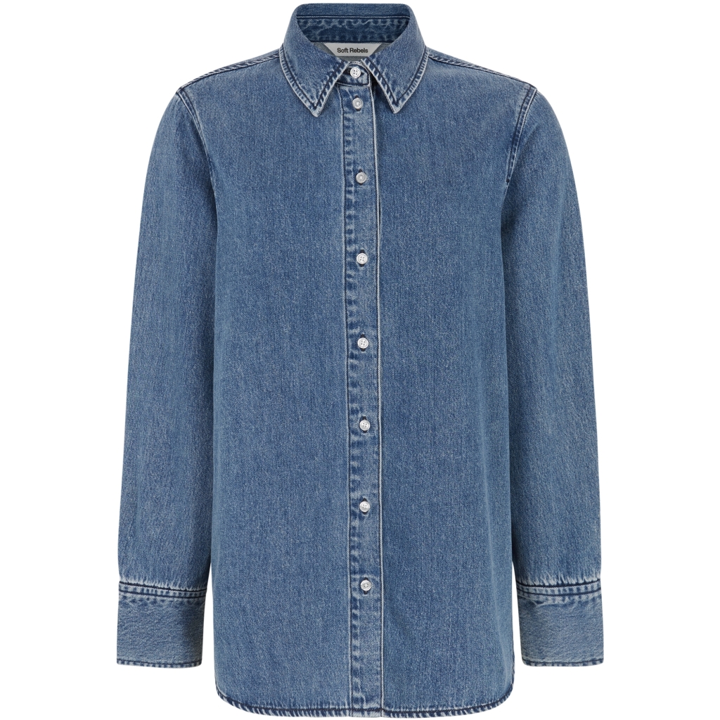 Soft Rebels - Keira Shirt Dark Blue Denim - 4