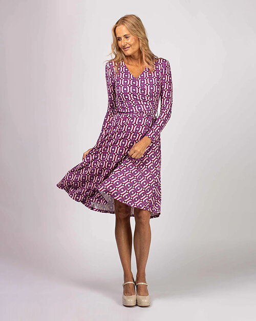 Klänning Marguerite purple/fuchsia chain - 5