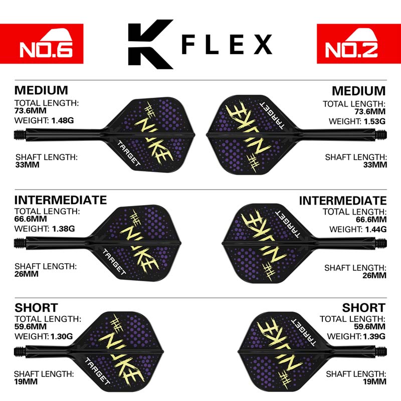 Target K-Flex Luke "The Nuke" Littler Shape/NO6 Black 33mm Medium - 5