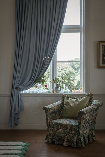 Gardin Velour Ljusblå 