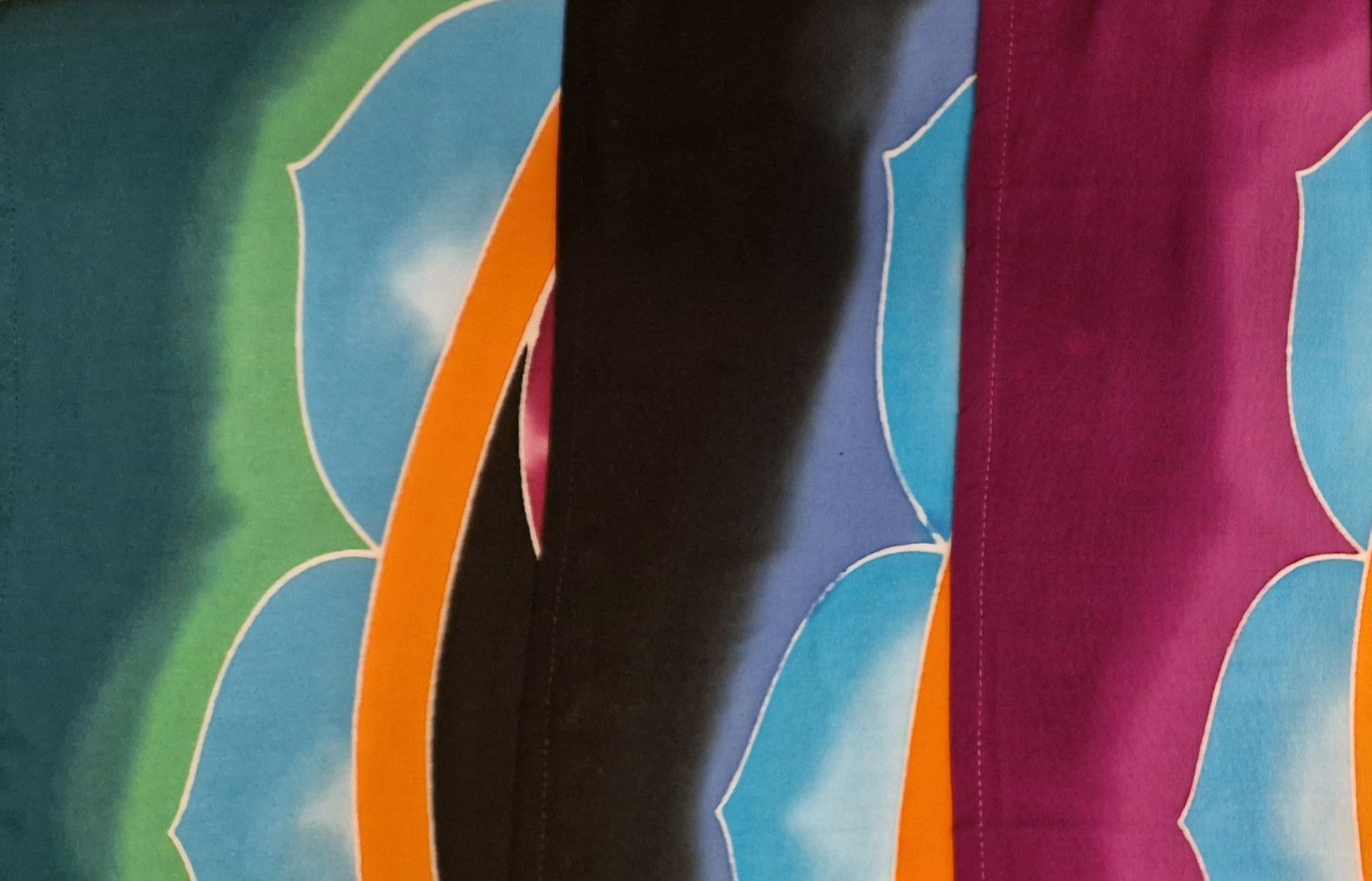 Väggbonad / Flagga, Handgjord Batik - Livets Blomma - 3