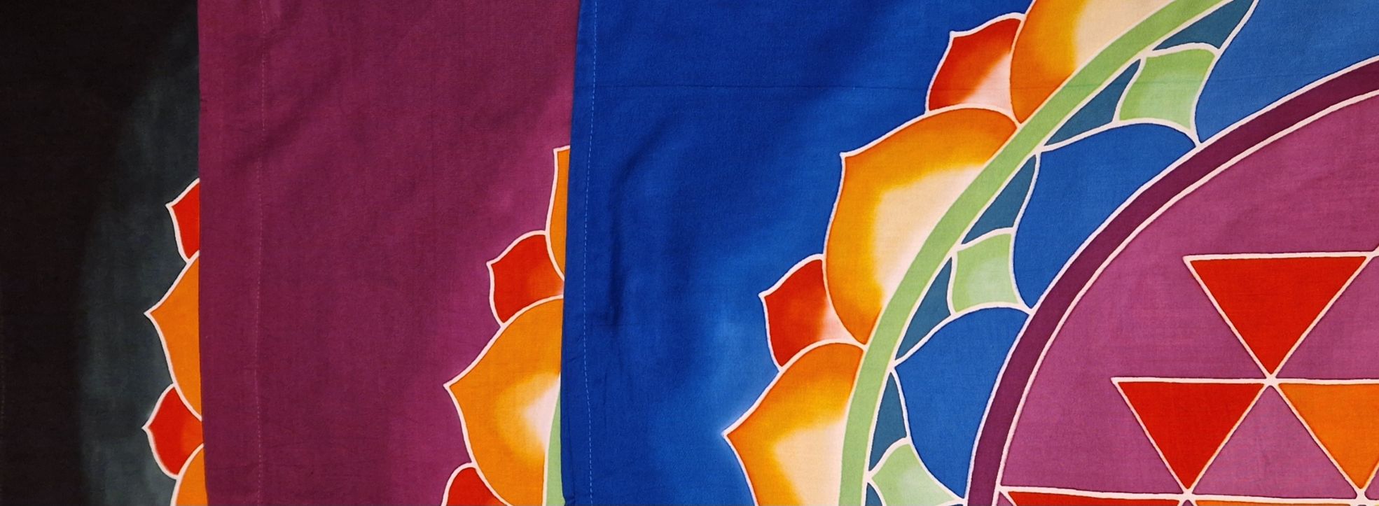 Väggbonad / Flagga, Handgjord Batik - Sri Yantra - 2