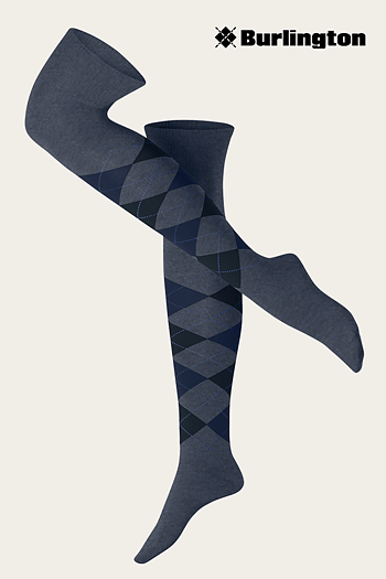 Argyle Wool Over-knees