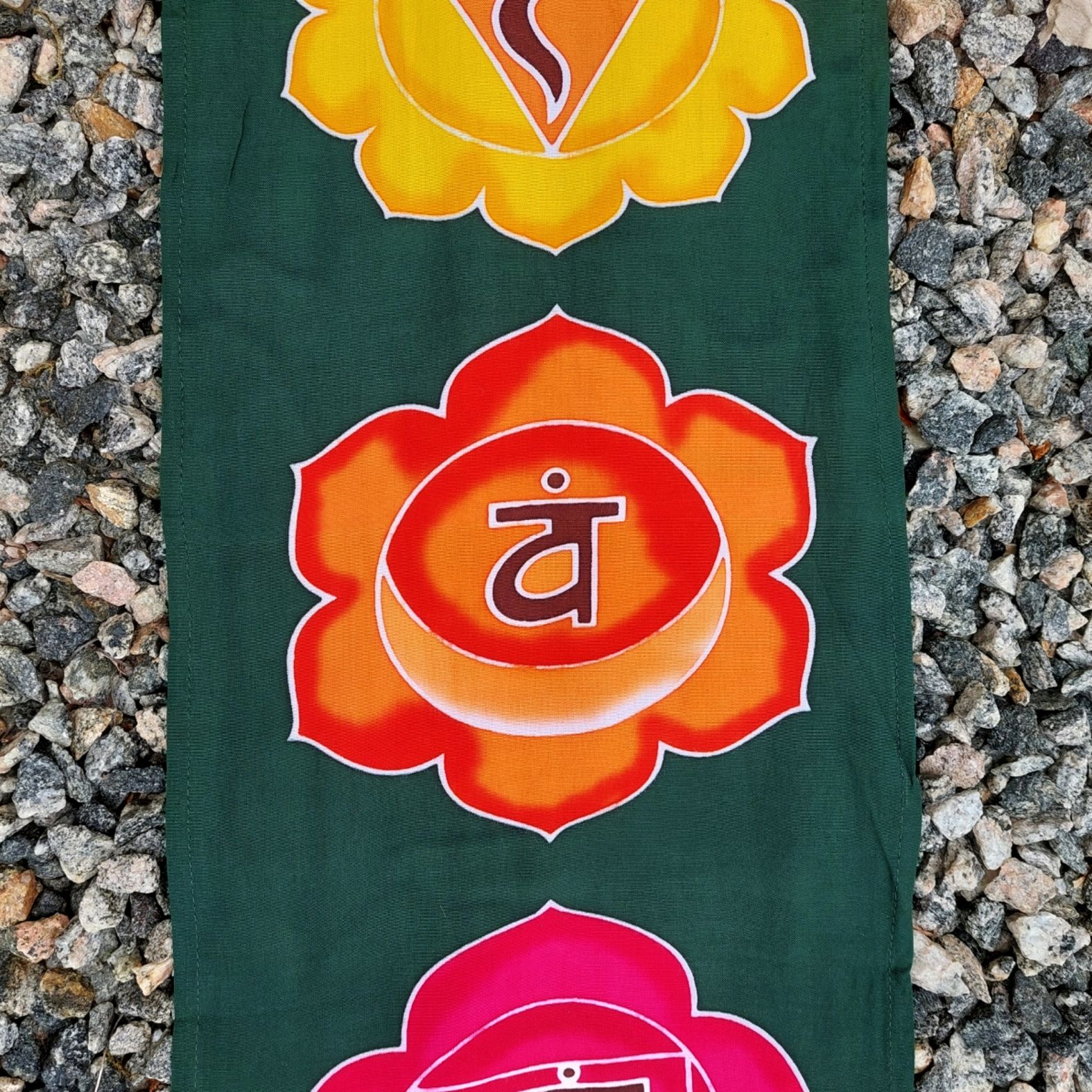 Väggbonad / Flagga, Handgjord Batik - Chakra - 2