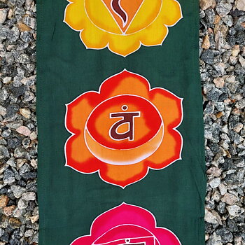 Väggbonad / Flagga, Handgjord Batik - Chakra