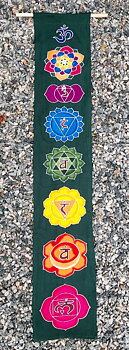 Väggbonad / Flagga, Handgjord Batik - Chakra
