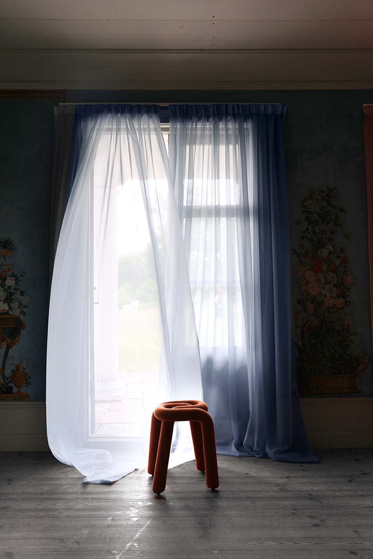 Gardin Hotellvoile Ljusblå Höjd 290 cm - 3