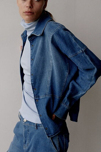 Penn & Ink NY - Denim Blouse Blue