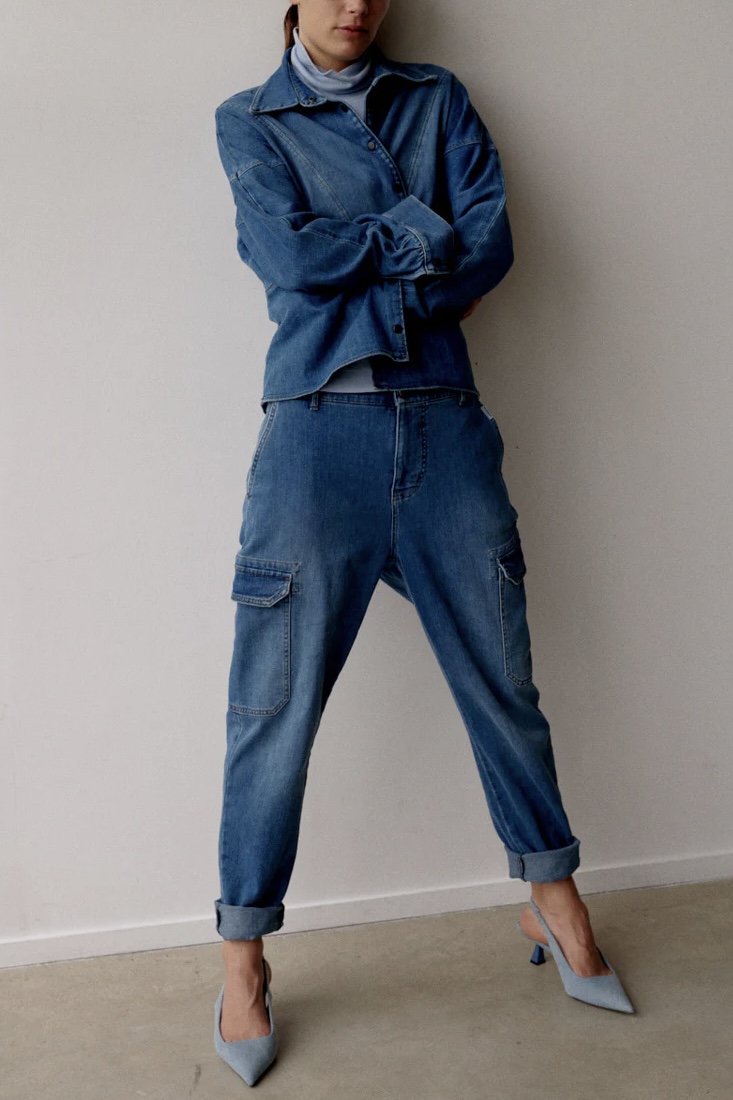 Penn & Ink NY - Denim Blouse Blue - 3