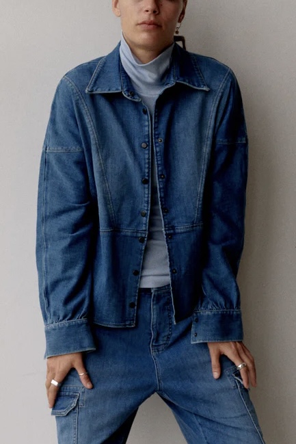 Penn & Ink NY - Denim Blouse Blue