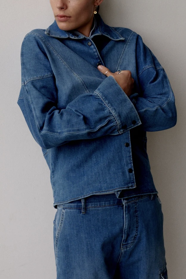 Penn & Ink NY - Denim Blouse Blue - 4