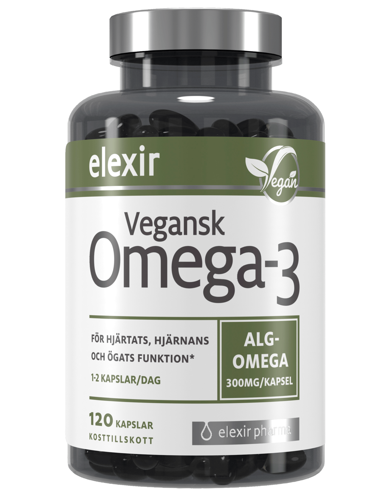 Elexir Pharma Vegansk Omega-3 120 kapslar