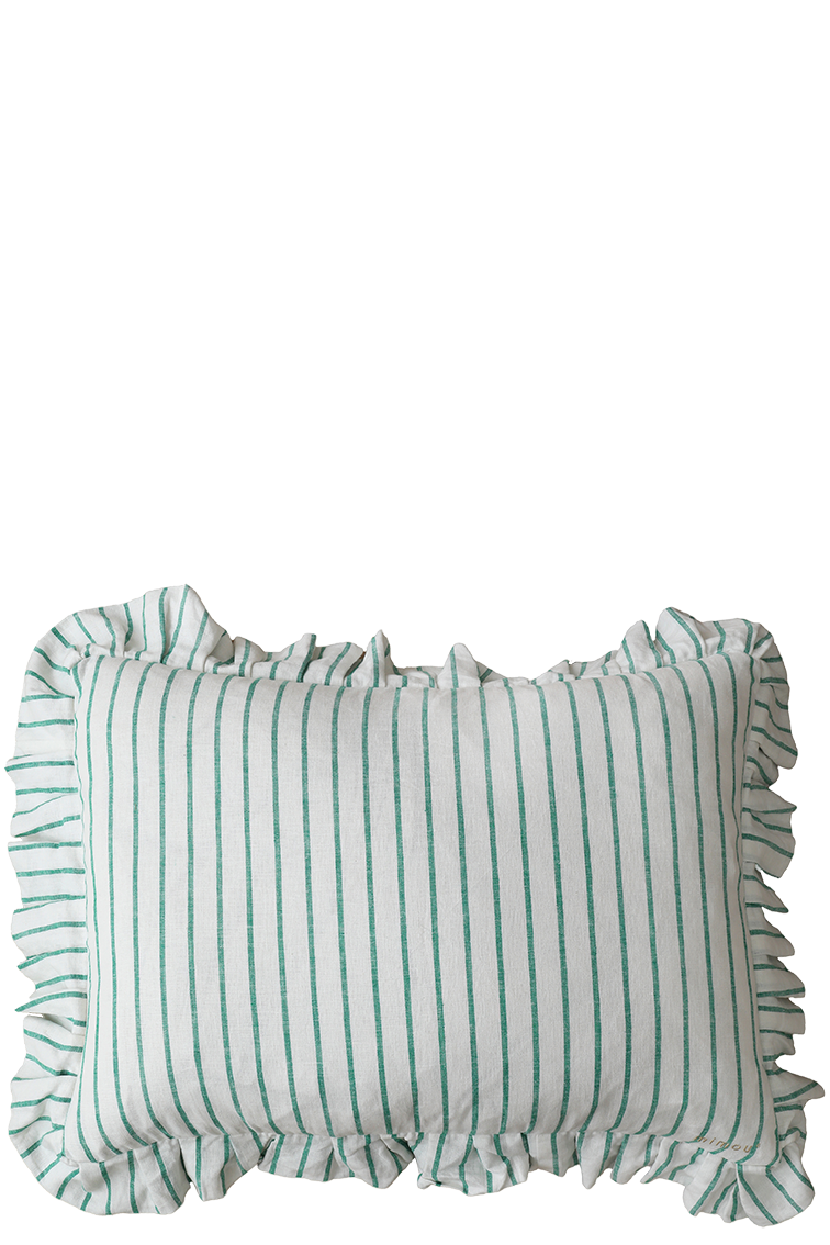 Volangkudde Stripe Vit/Grön