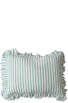 Volangkudde Stripe Vit/Grön