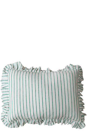 Volangkudde Stripe Vit/Grön