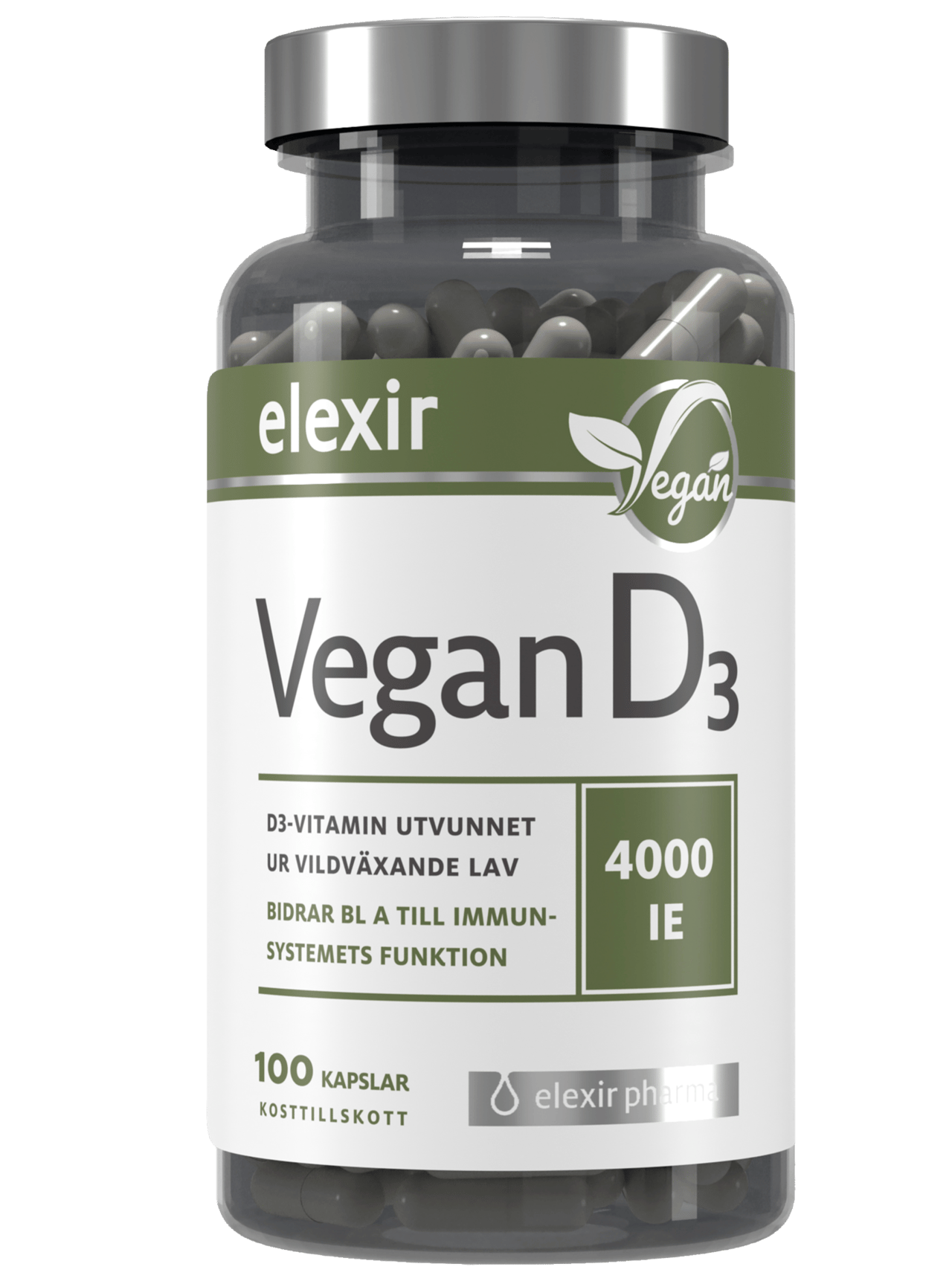 Elexir Vegan D3 4000IE 100 kapslar