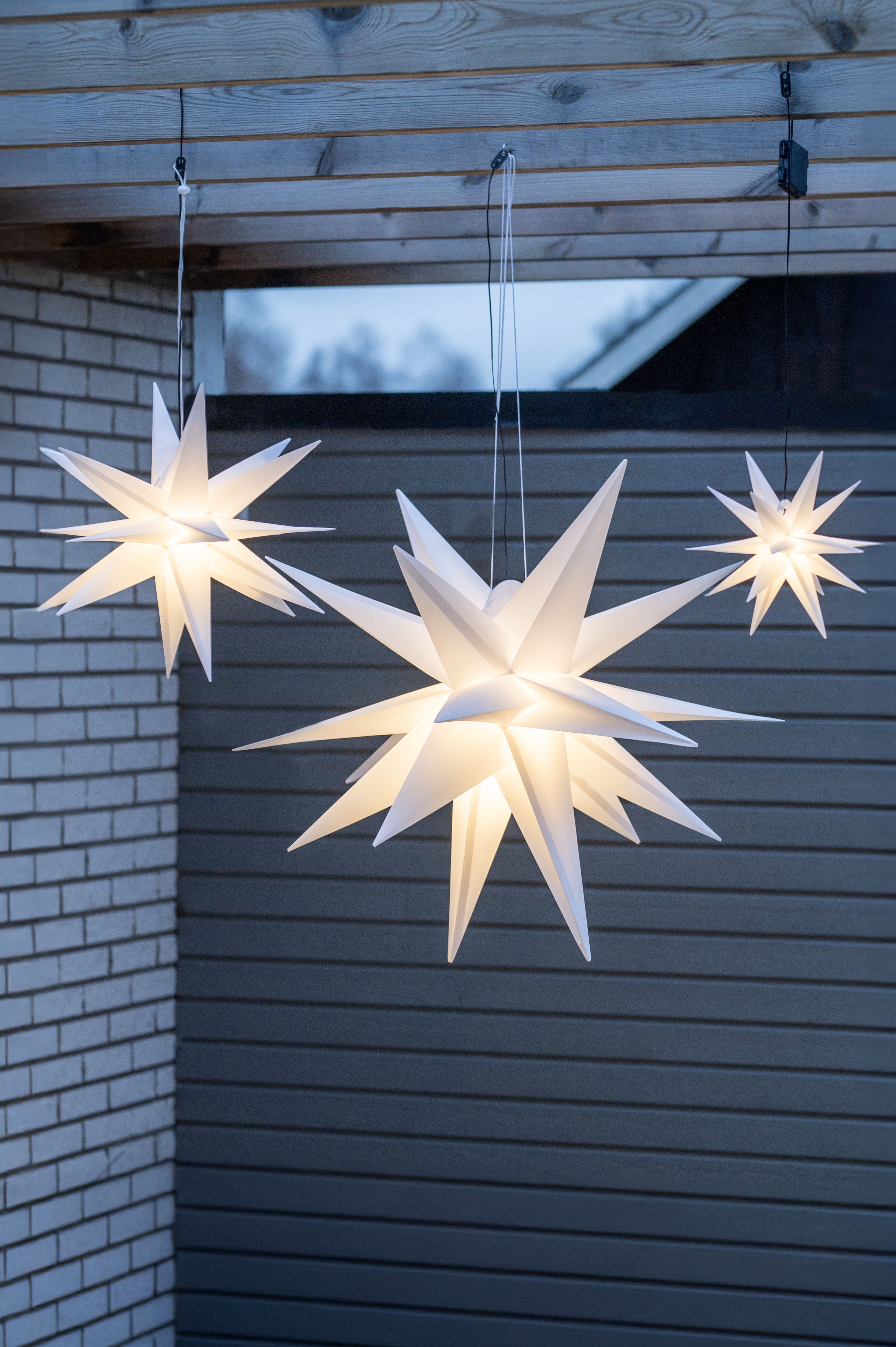 Adventsstjärna - Alice - Vit - Utomhus/Inomhus - 33x33 cm - 10