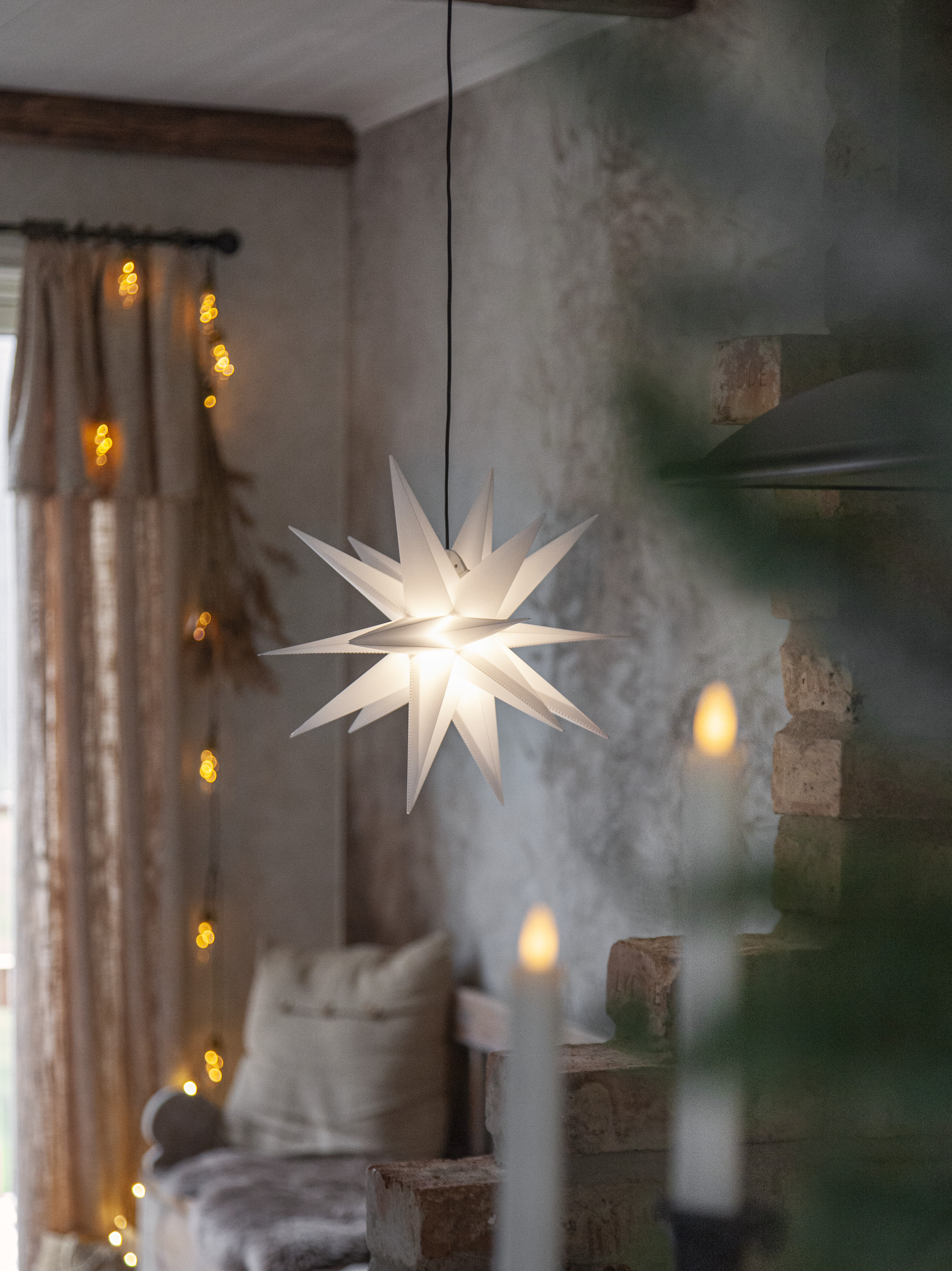 Adventsstjärna - Alice - Vit - Utomhus/Inomhus - 33x33 cm - 9