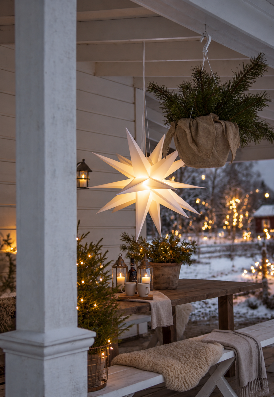 Advent star - Alice - White - Outdoor/Indoor - 100x100 cm - 7