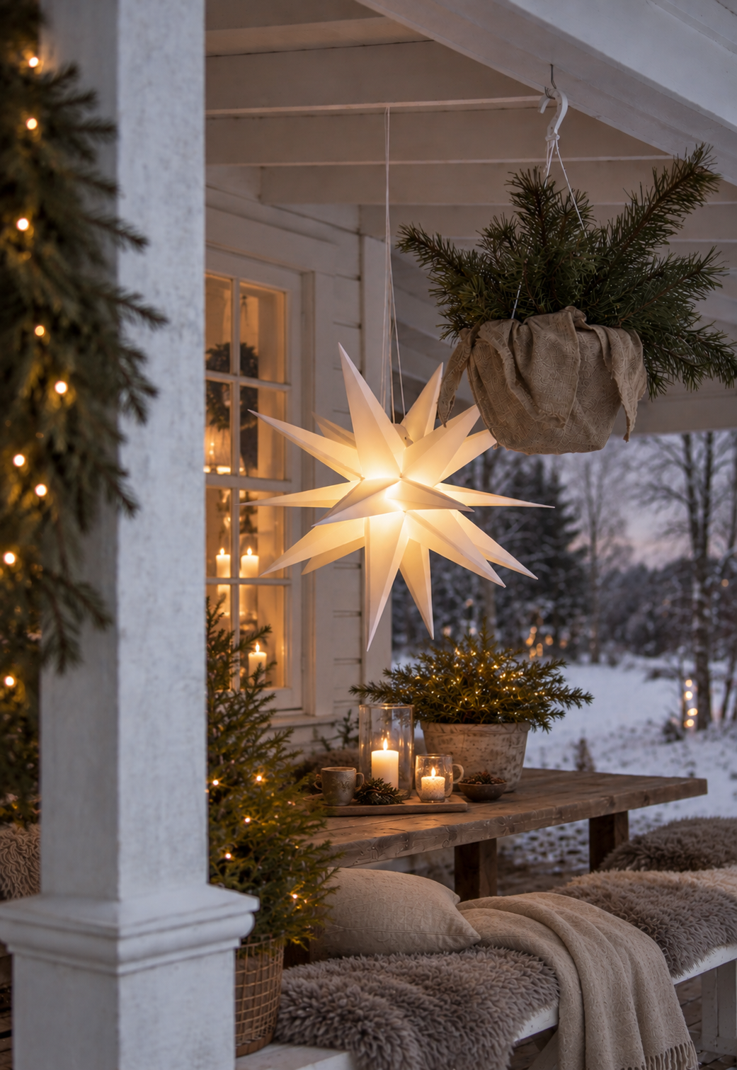 Advent star - Alice - White - Outdoor/Indoor - 100x100 cm