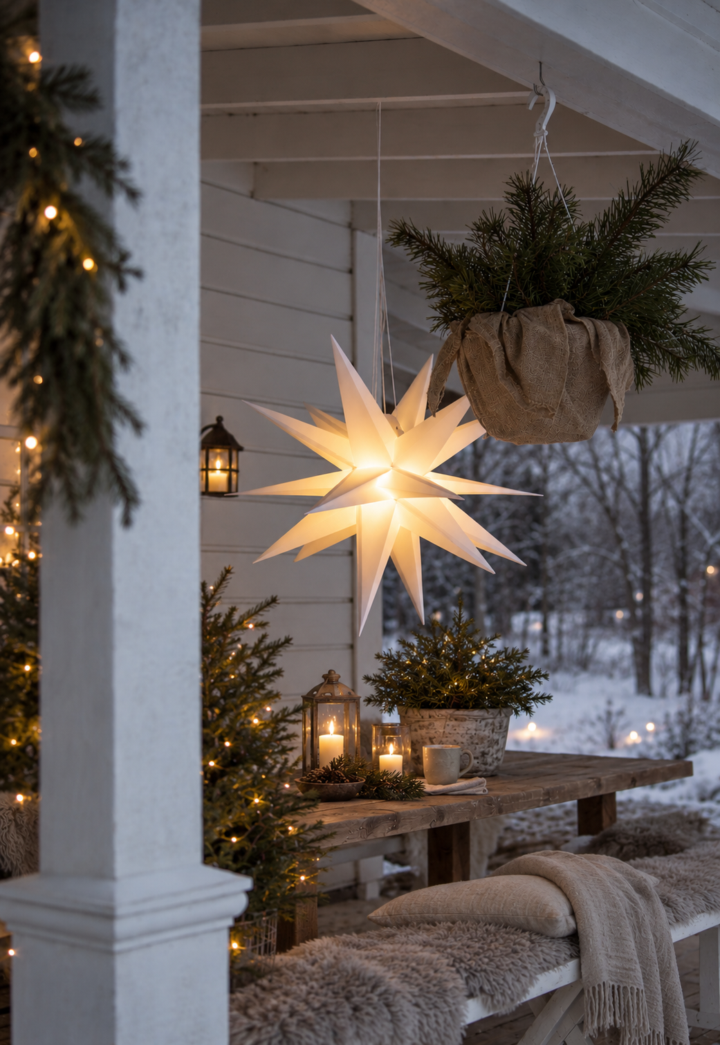 Advent star - Alice - White - Outdoor/Indoor - 100x100 cm - 9
