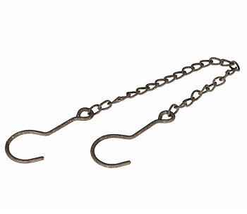 Metall kedja antik med krokar 40 / 50 cm lantlig stil Gårdsromantik