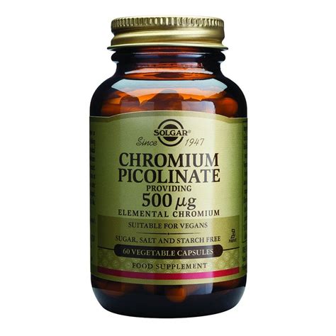Chromium Picolinate 500ug, 60 cap Solgar