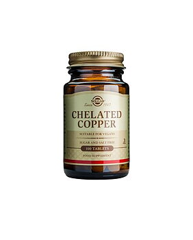 Chelated Copper, 100 tabl Solgar