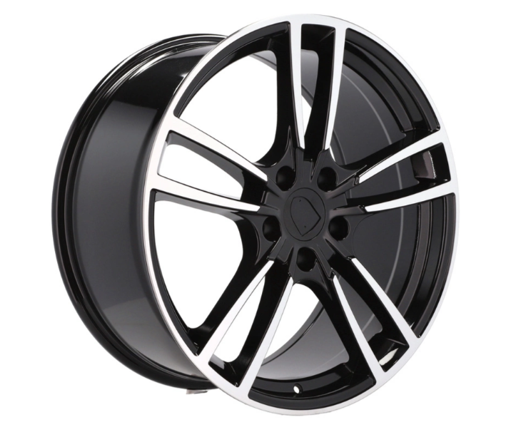 21" Panam Turbo Black/polished 5x130