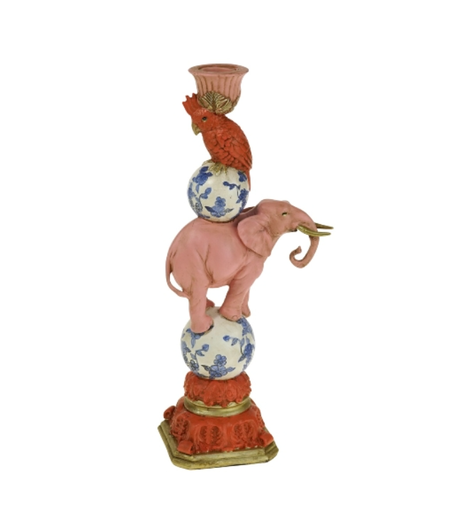 Ljusstake Rosa Elefant  