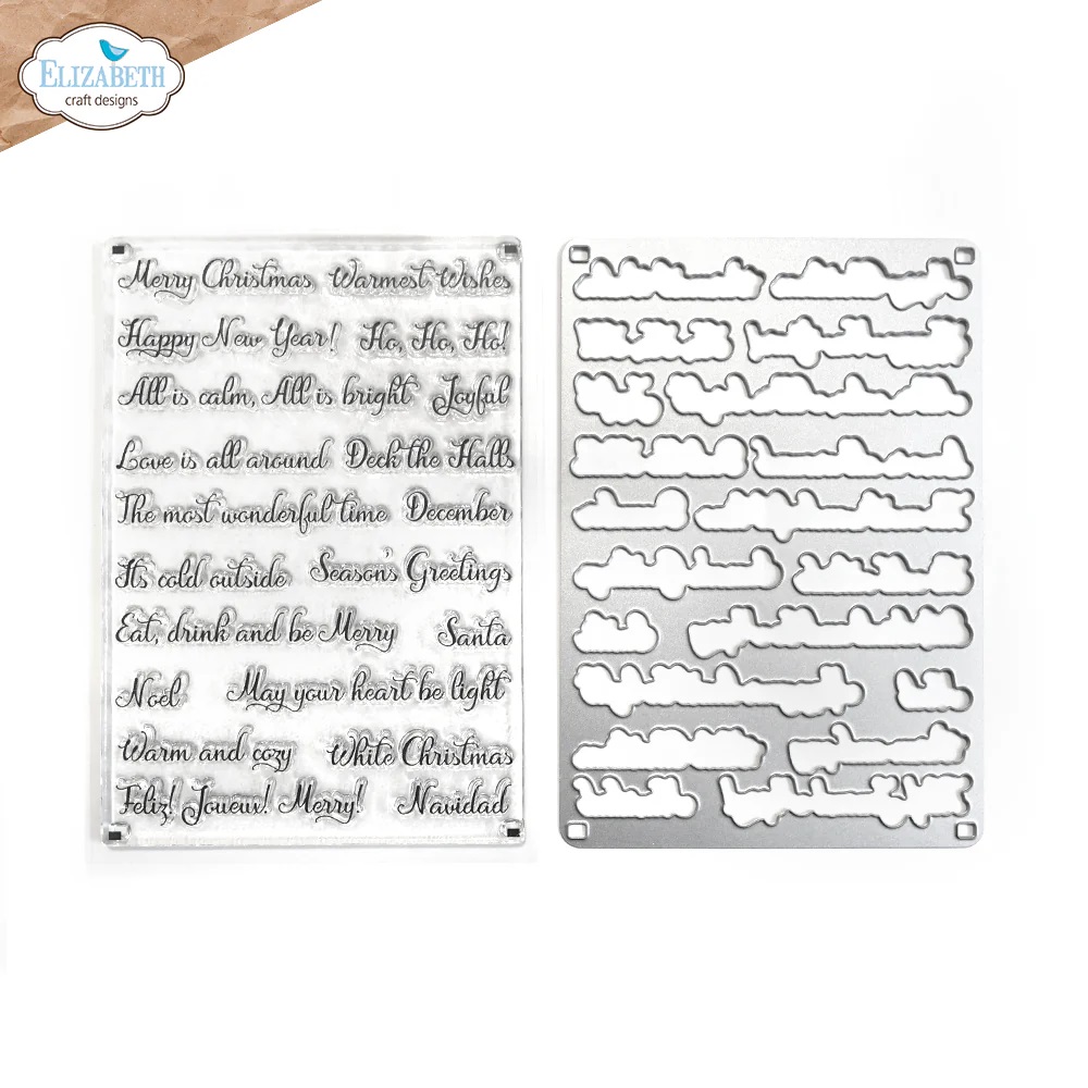 Elizabeth - Christmas Phrases - Stamp and Die set