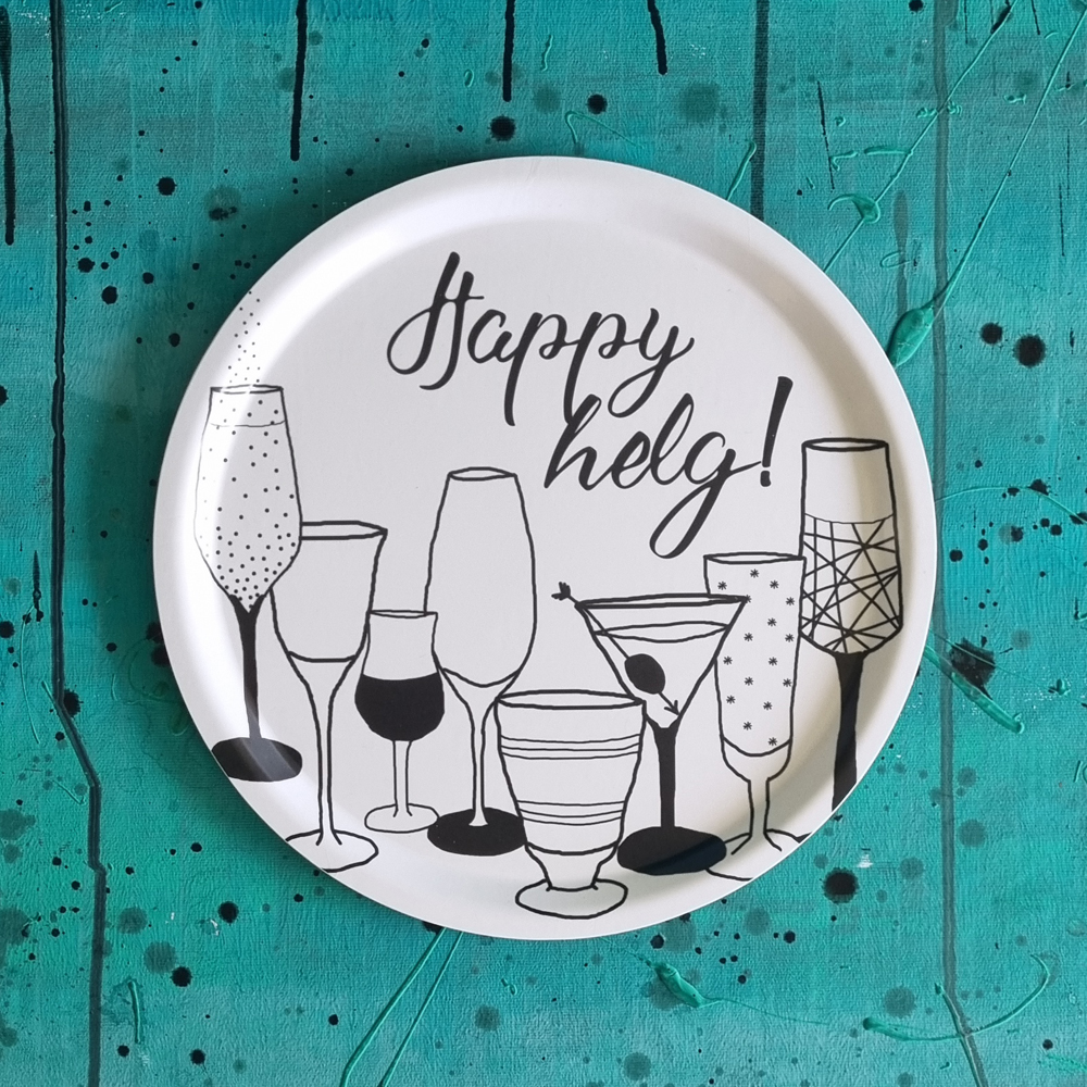 tray HAPPY HELG! 31 cm