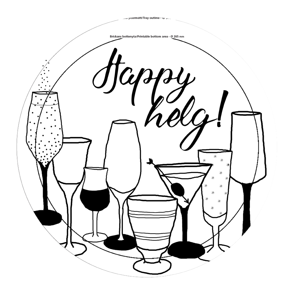tray HAPPY HELG! 31 cm - 4