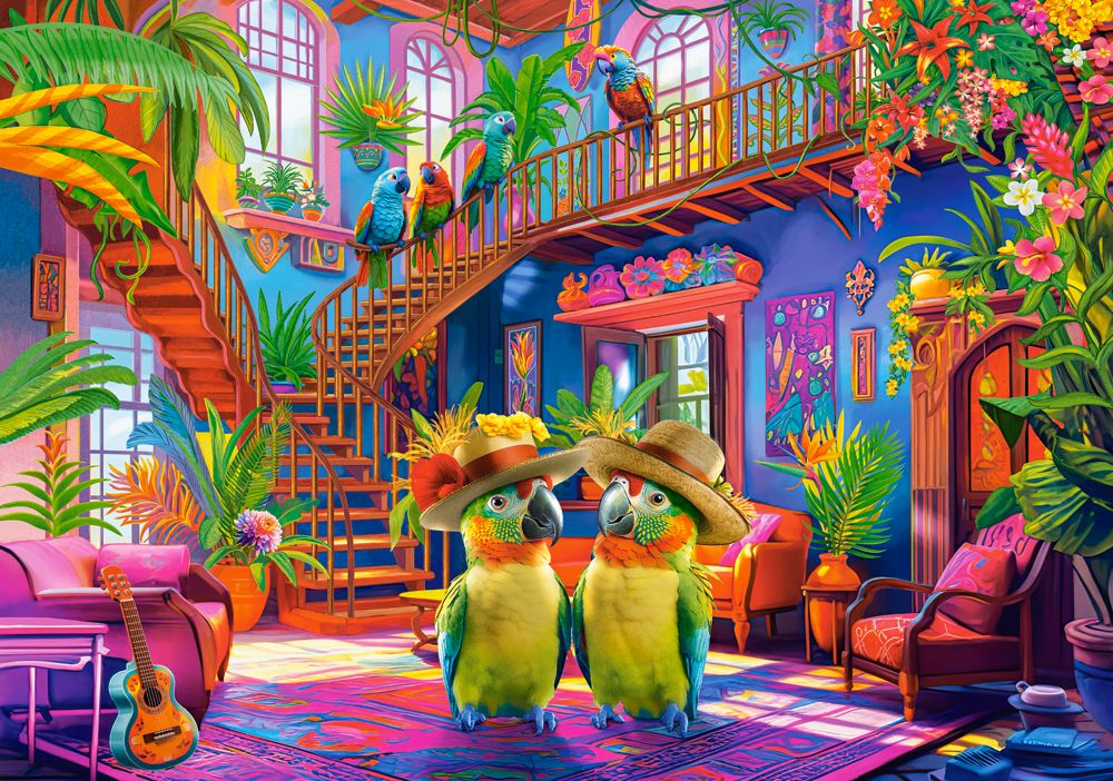Parrots in Paradise, puslespil med 500 brikker (B-53995)