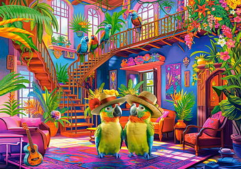 Parrots in Paradise, puslespil med 500 brikker (B-53995)