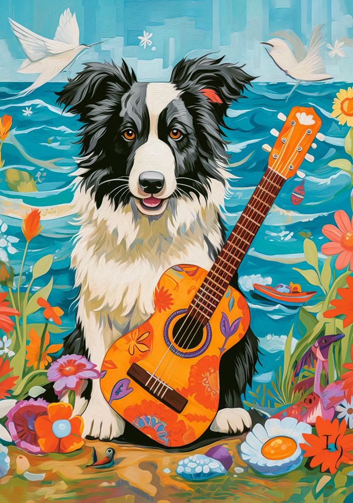 Collie, Guitar and the Sea, 500-bitarspussel (B-54008)