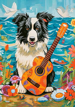 Collie, Guitar and the Sea, puslespil med 500 brikker (B-54008)
