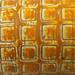 Gunnar Nylund (1959) Brown Vase with Square Relief 25 cm
