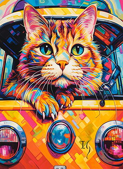 Cat Bus Travel, puslespil med 100 brikker (B-111275)