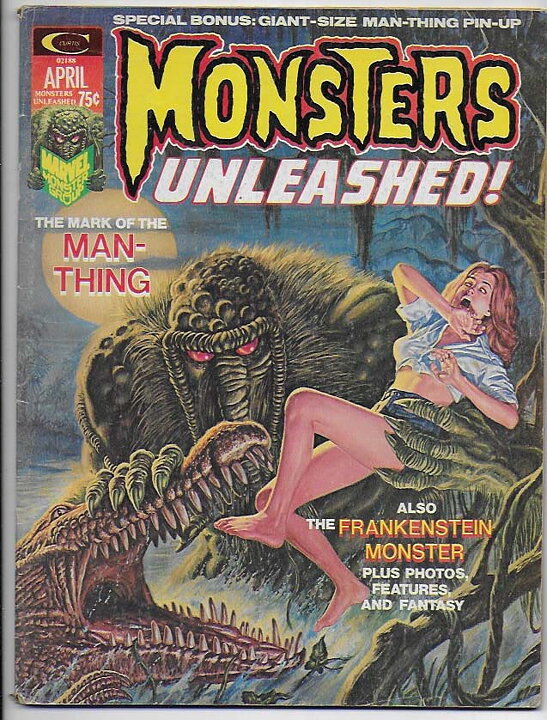 Monsters Unleashed # 5 VG+ Man-Thing/Frankenstein