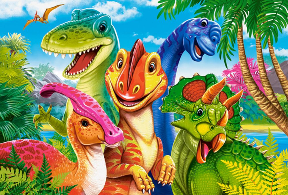 Dinosaurs Selfie, 40-bitarspussel Maxi (B-040391)