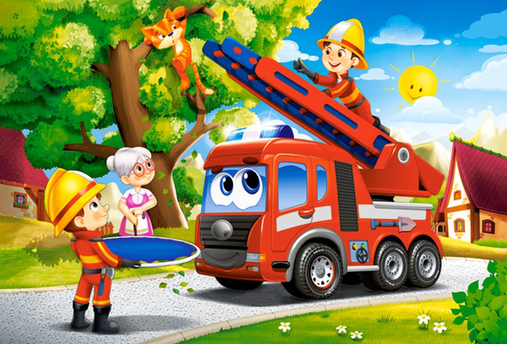 Firefighters to the Rescue, 40-bitarspussel Maxi (B-040407)