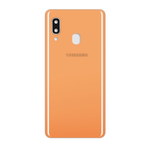 Samsung Galaxy A40 Baksida med tejp - Korall
