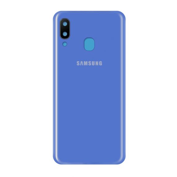 Samsung Galaxy A40 Baksida med tejp  - Blå